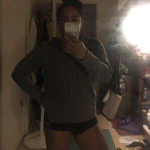 Gray volcom pull over hoodie